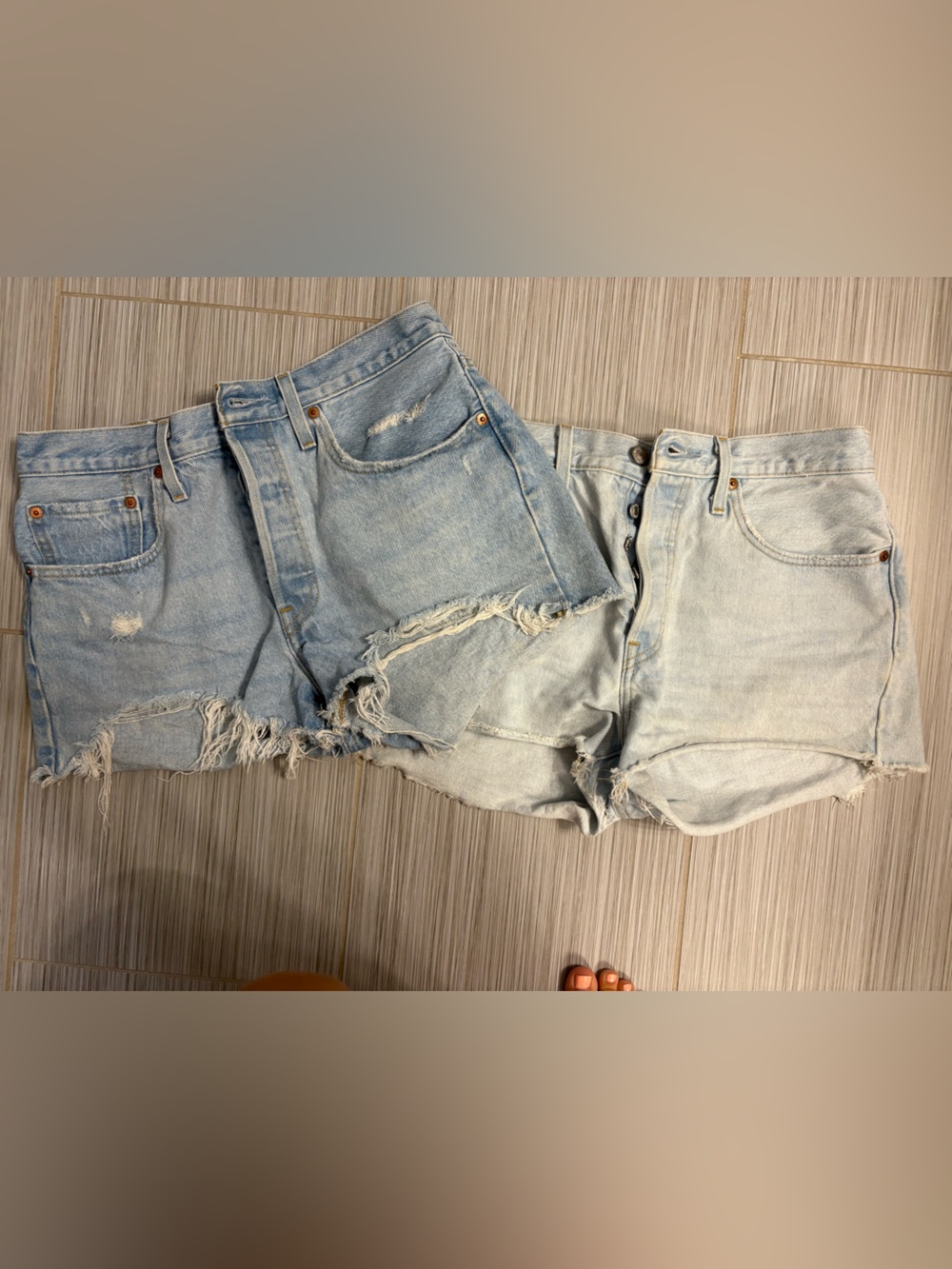 Levi’s Light Wash Denim Cutoff Shorts 2 pair